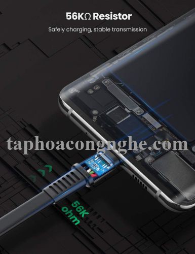 Ugreen 10971 0.5M màu đen usb type c 2.0 cáp sạc và truyền dữ liệu từ máy tính ra điện thoại US332 30010971